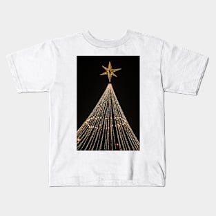 Christmas tree and decorations near the Ria de Aveiro, Aveiro, Portugal Kids T-Shirt